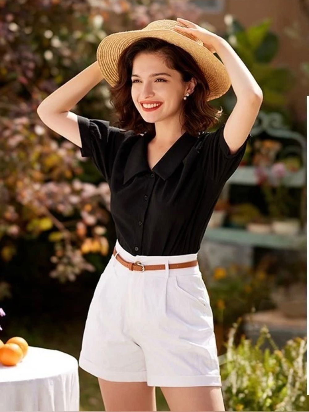 Classic RetroWhite Women's Linen-Blend Shorts Junior Large or Women’s Medium NWT